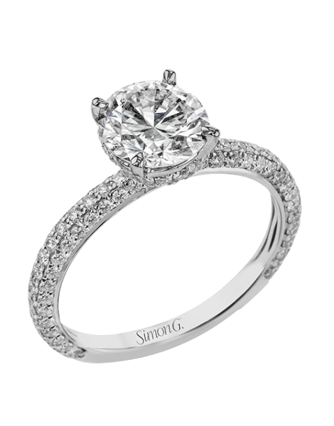 Engagement Ring in 18k Gold with Diamonds