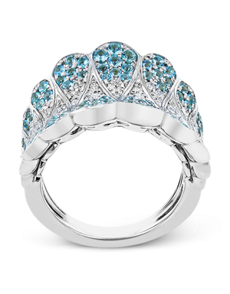 Color Ring in 18k Gold with Diamonds