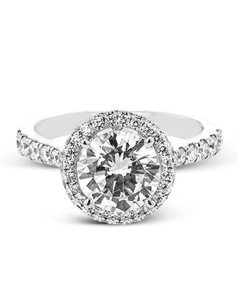 Engagement Ring in 18k Gold with Diamonds