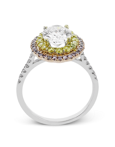 Engagement Ring in 18k Gold with Diamonds