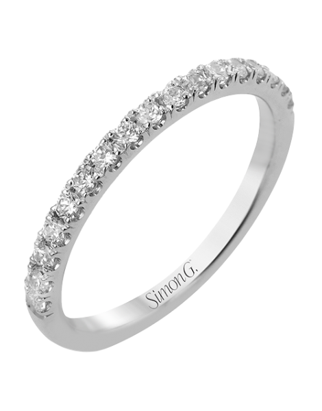 Wedding Band in 18k Gold with Diamonds