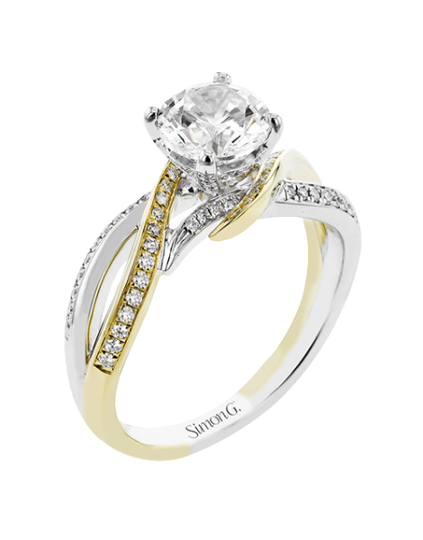 Engagement Ring in 18k Gold with Diamonds