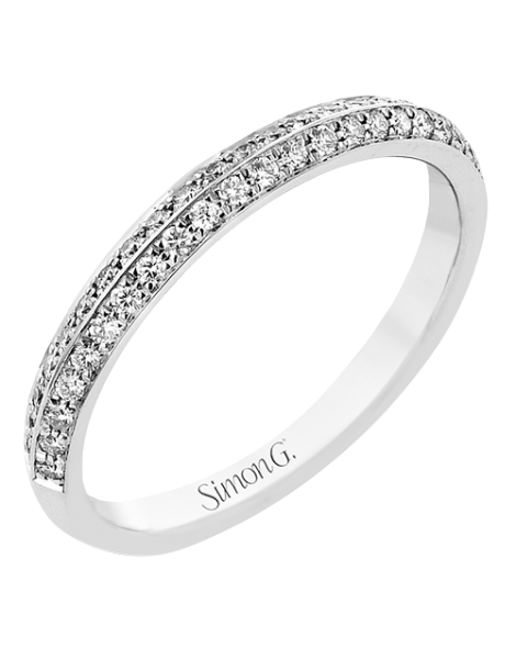 Wedding Band in 18k Gold with Diamonds