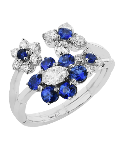 Color Ring in 18k Gold with Diamonds