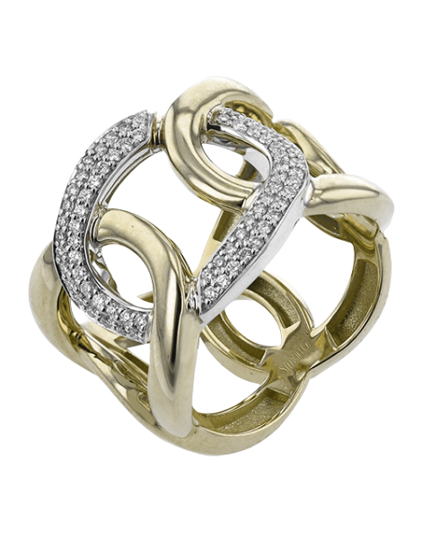 Right Hand Ring in 18k Gold with Diamonds