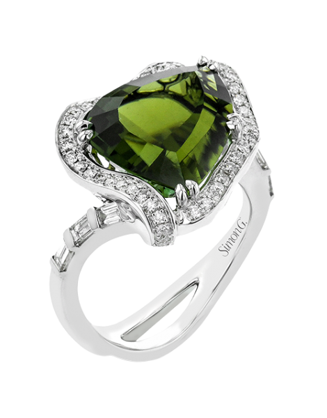 Color Ring in 18k Gold with Diamonds