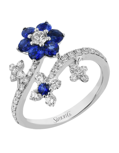 Color Ring in 18k Gold with Diamonds
