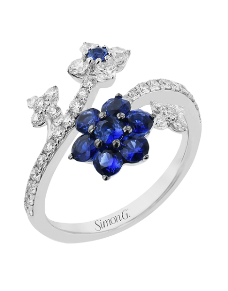 Color Ring in 18k Gold with Diamonds