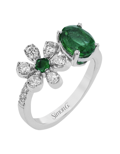 Color Ring in 18k Gold with Diamonds