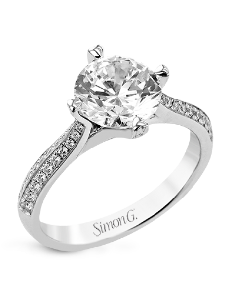 Engagement Ring in 18k Gold with Diamonds