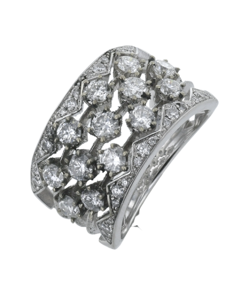 Right Hand Ring in 18k Gold with Diamonds