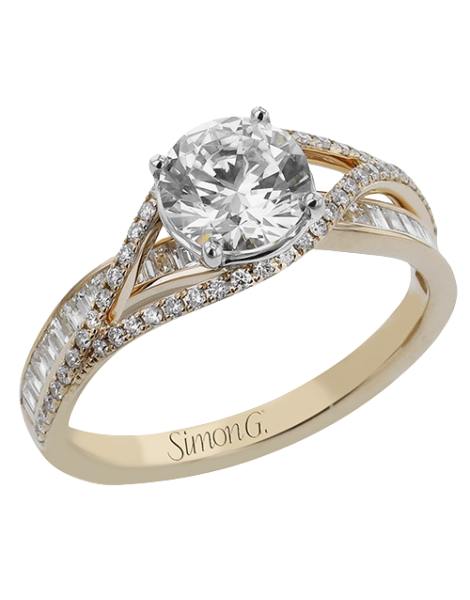 Engagement Ring in 18k Gold with Diamonds