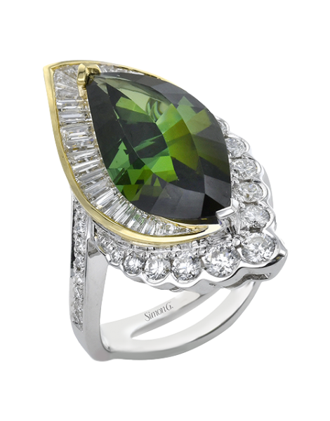 Color Ring in 18k Gold with Diamonds