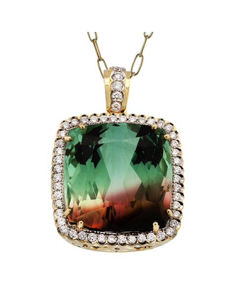 Color Pendant in 18k Gold with Diamonds