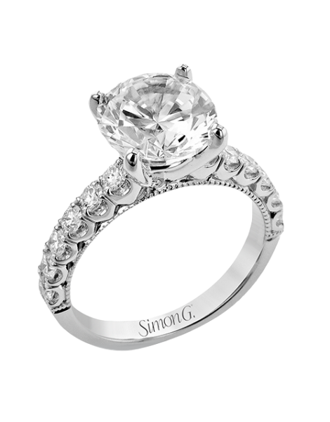 Engagement Ring in 18k Gold with Diamonds