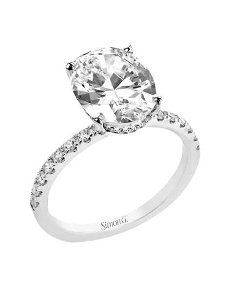 Engagement Ring in 18k Gold with Diamonds