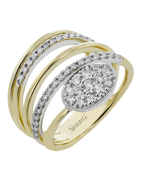 Right Hand Ring in 18k Gold with Diamonds