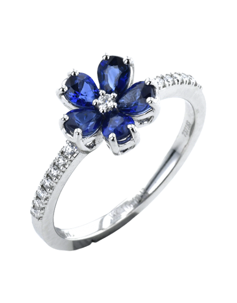 Color Ring in 18k Gold with Diamonds