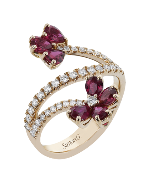 Color Ring in 18k Gold with Diamonds