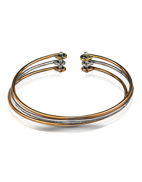 Bangle in 18k Gold with Diamonds