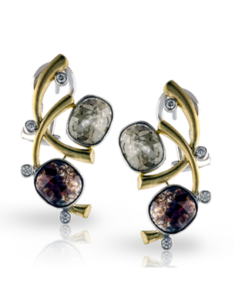 Earring in 18k Gold with Diamonds