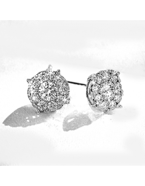 Earring in 18k Gold with Diamonds