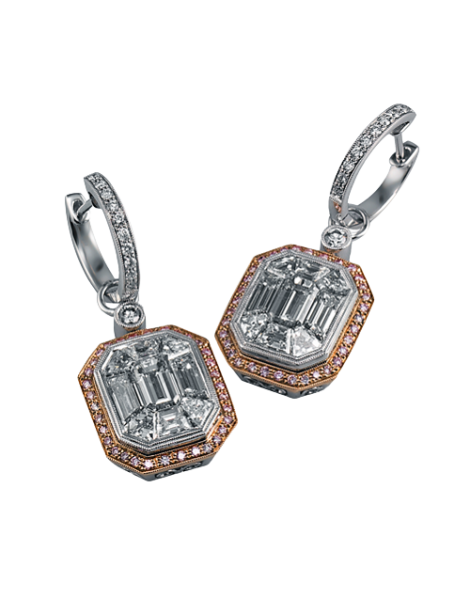Earring in 18k Gold with Diamonds