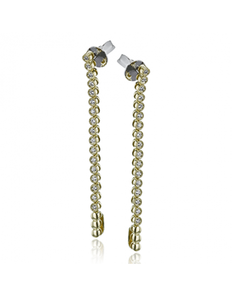 Hoop Earring in 18k Gold with Diamonds