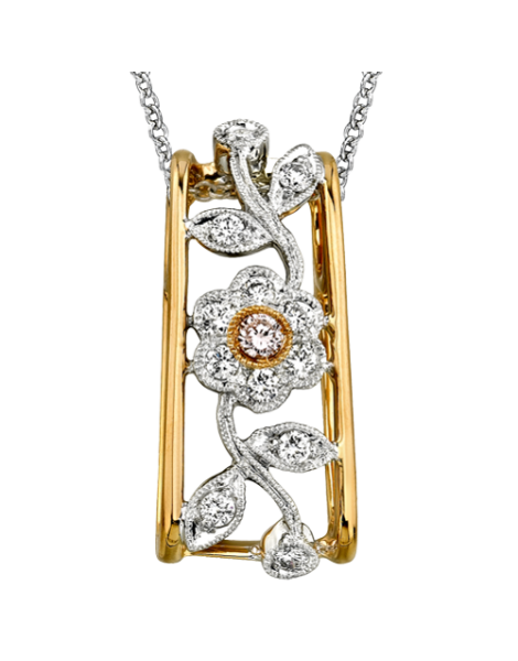 Pendant in 18k Gold with Diamonds