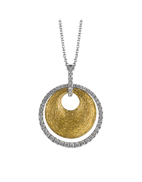 Pendant in 18k Gold with Diamonds