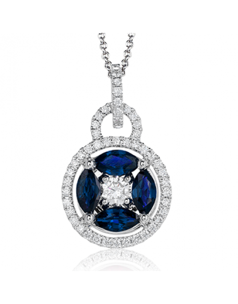Color Pendant in 18k Gold with Diamonds