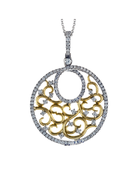 Pendant in 18k Gold with Diamonds