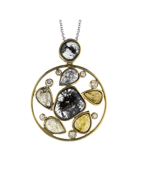 Pendant in 18k Gold with Diamonds