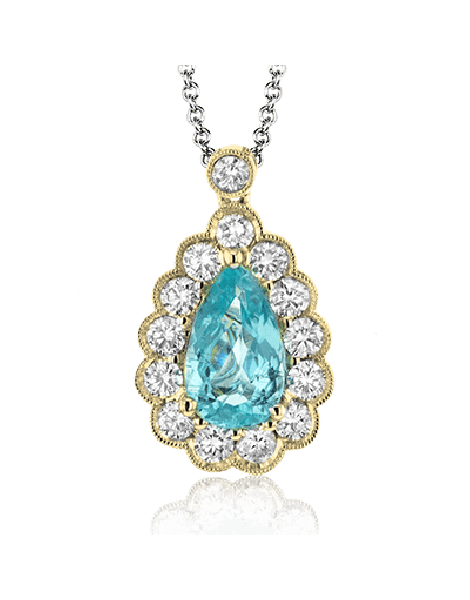 Color Pendant in 18k Gold with Diamonds