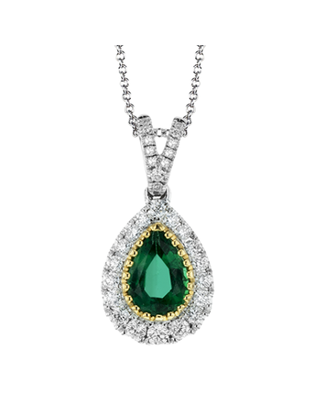 Color Pendant in 18k Gold with Diamonds