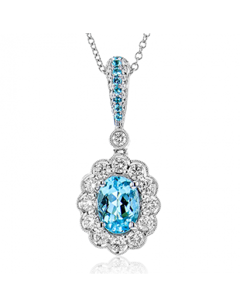 Color Pendant in 18k Gold with Diamonds