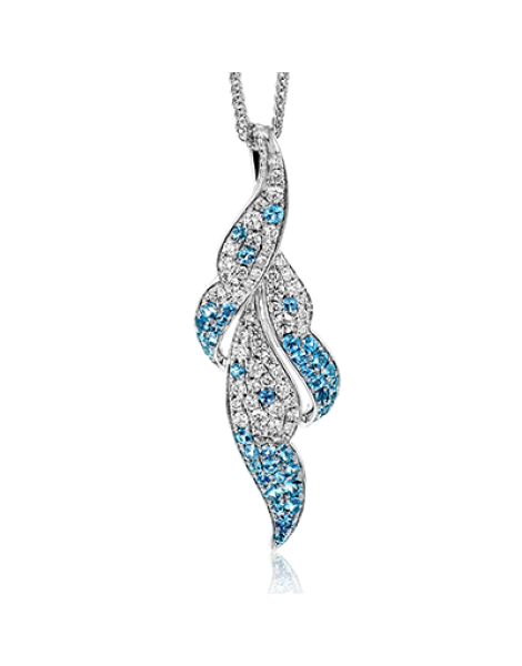 Color Pendant in 18k Gold with Diamonds