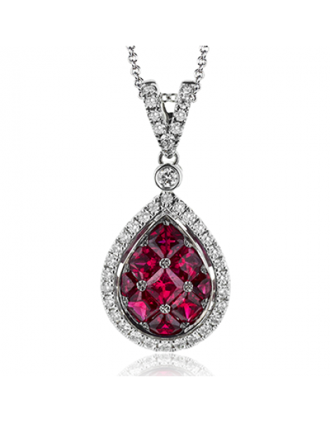 Color Pendant in 18k Gold with Diamonds