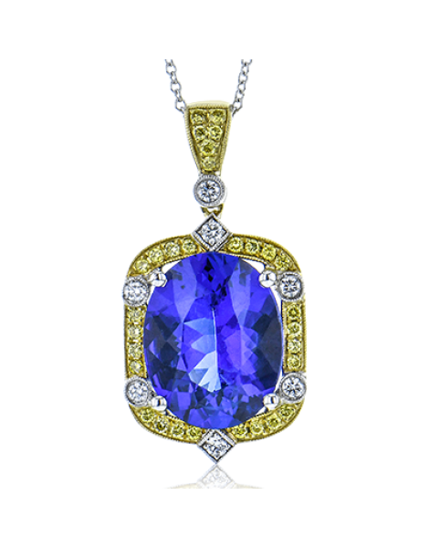 Color Pendant in 18k Gold with Diamonds