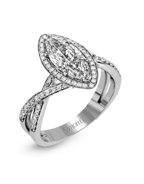 Engagement Ring in 18k Gold with Diamonds