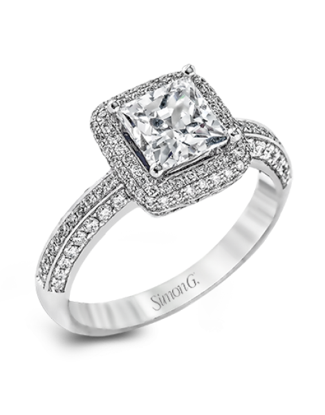 Engagement Ring in 18k Gold with Diamonds