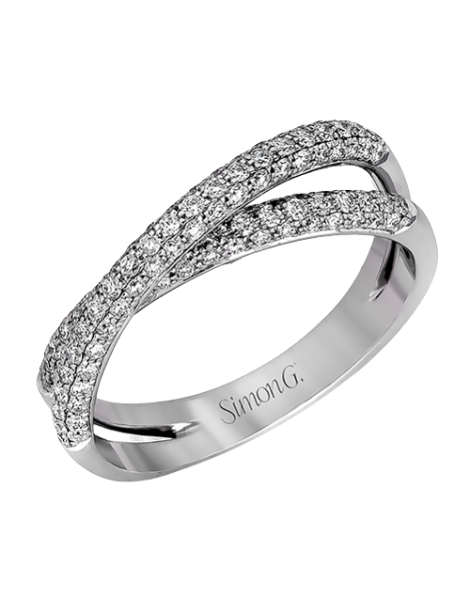 Wedding Band in 18k Gold with Diamonds
