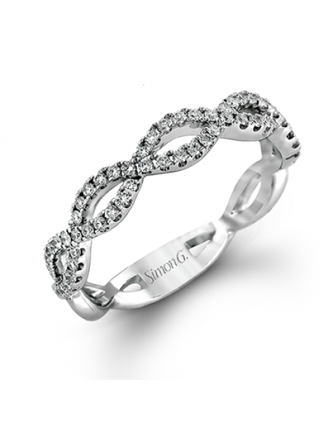 Wedding Band in 18k Gold with Diamonds