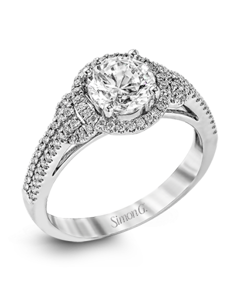 Engagement Ring in 18k Gold with Diamonds