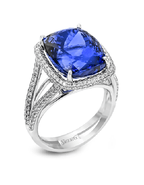 Color Ring in 18k Gold with Diamonds