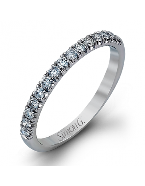 Wedding Band in 18k Gold with Diamonds