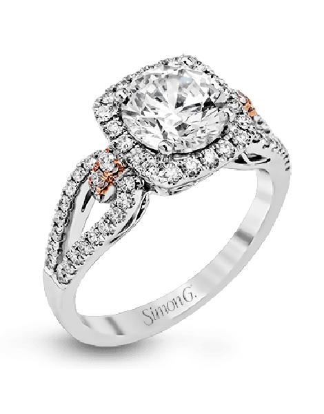 Engagement Ring in 18k Gold with Diamonds
