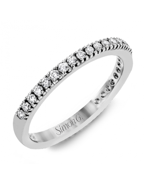 Wedding Band in 18k Gold with Diamonds