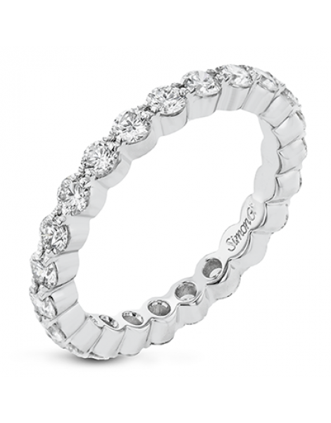 Wedding Band in 18k Gold with Diamonds