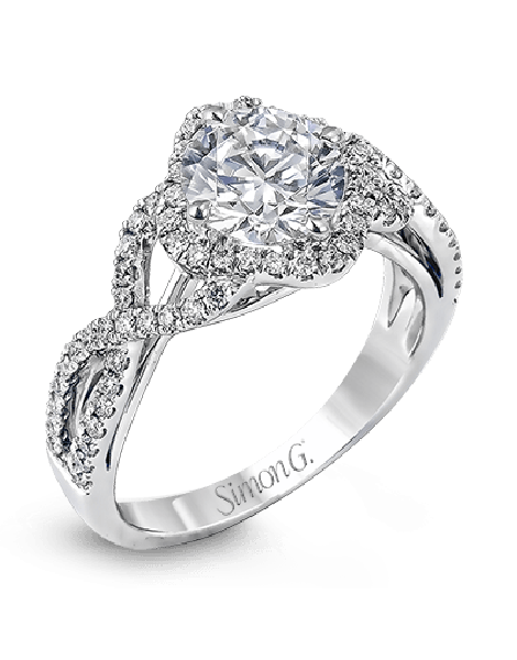 Engagement Ring in 18k Gold with Diamonds